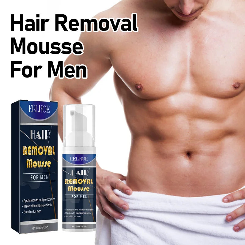 Painless Hair Removal Mousse for Men – Smooth Skin in Minutes