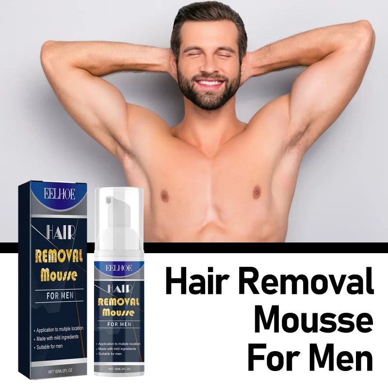 Painless Hair Removal Mousse for Men – Smooth Skin in Minutes